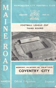 Manchester City v Coventry City League Cup 3rd Round 1965/66